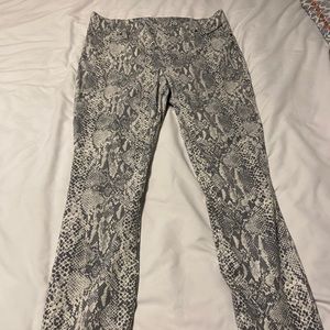 Snake print jeggings
